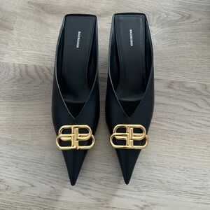 Balenciaga Square Knife BB Mules - NEW NEVER WORN